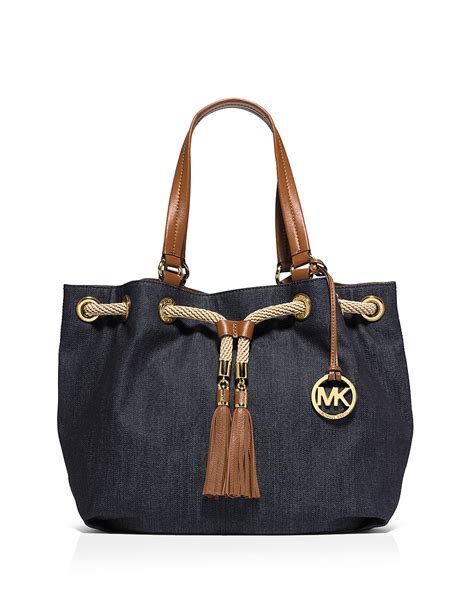 michael kors marina large denim tote|Marina Large Denim Tote .